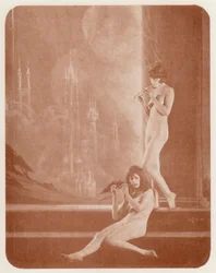 Nudistische Kunst: Glio und Erato