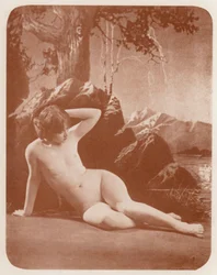 Nudistische Kunst: Dame des Sees