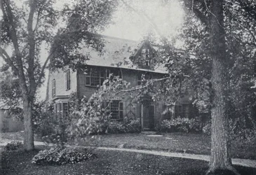 Old Manse, Salem, Massachusetts, Nathaniel Hawthornes Haus (s/w Foto)