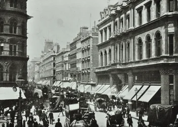 Poultry, Blick nach Westen zu Cheapside, City of London, 1890