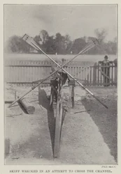 Schiffbruch bei dem Versuch, den Kanal zu überqueren