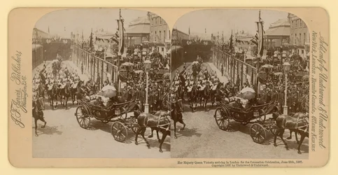 Stereografischer Druck des Diamantjubiläums von Königin Victoria