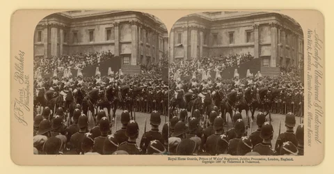 Stereografischer Druck des Diamantjubiläums von Königin Victoria