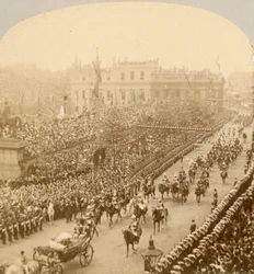 Stereografischer Druck des Diamantjubiläums von Königin Victoria