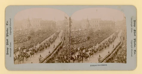 Stereoskopischer Druck des Diamantjubiläums von Königin Victoria, 28. Juni 1897