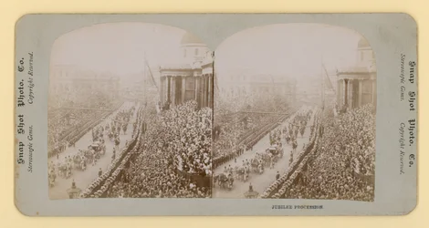 Stereoskopischer Druck des Diamantjubiläums von Königin Victoria, 28. Juni 1897