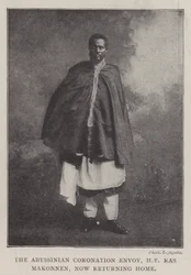 Der abessinische Krönungsgesandte, SE Ras Makonnen, kehrt nun nach Hause zurück, 1902
