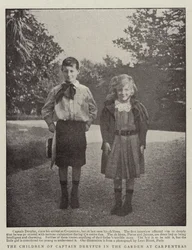Die Kinder von Hauptmann Dreyfus im Garten in Carpentras