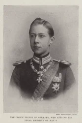 Der Kronprinz von Deutschland, der am 6. Mai seine Volljährigkeit erreicht