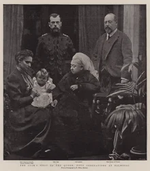 Der Besuch des Zaren bei der Königin, vier Generationen in Balmoral