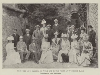 Der Herzog und die Herzogin von York und Hausgesellschaft im Ugbrooke Park