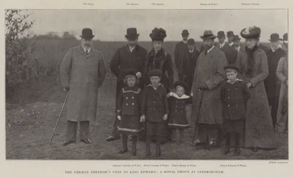 Der Besuch des deutschen Kaisers bei König Edward, eine königliche Gruppe in Sandringham