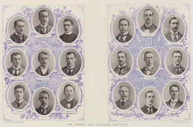 Das Bootsrennen Oxford und Cambridge