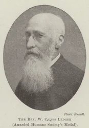 Der Reverend W Cripps Ledger, ausgezeichnet mit der Medaille der Humane Society