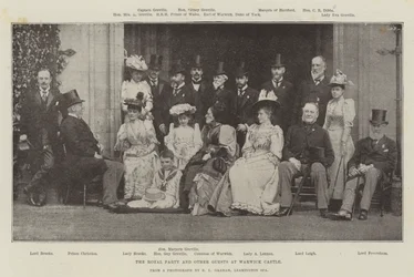 Die königliche Gesellschaft und andere Gäste auf Warwick Castle