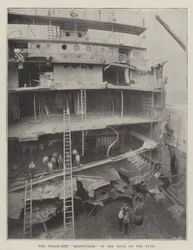 Das Dampfschiff Milwaukee im Trockendock am Tyne