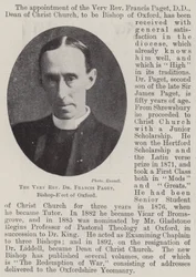 Der sehr ehrwürdige Dr. Francis Paget, gewählter Bischof von Oxford