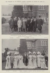 Die Hochzeit der Tochter von Sir Edward Clarke in Staines am 22. April