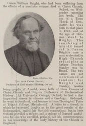 Der verstorbene Kanoniker Bright, Professor für Kirchengeschichte, Oxford