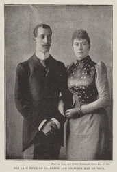 Der verstorbene Herzog von Clarence und Prinzessin May von Teck