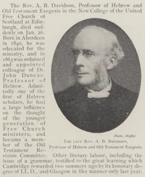 Der verstorbene Reverend A B Davidson, Professor für Hebräisch und Alttestamentliche Exegese