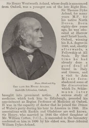 Der verstorbene Sir Henry Acland, Radcliffe-Bibliothekar, Oxford