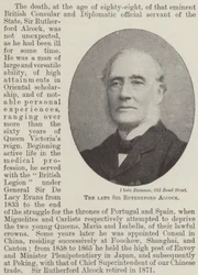 Der verstorbene Sir Rutherford Alcock