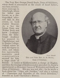Der verstorbene sehr ehrwürdige G D Boyle, Dekan von Salisbury