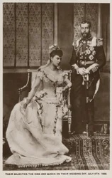 Die Hochzeit von Prinz George, Herzog von York (später König George V.), und Prinzessin Mary von Teck (später Königin Mary)