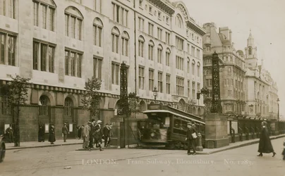 Straßenbahn-Tunnel, Bloomsbury, London