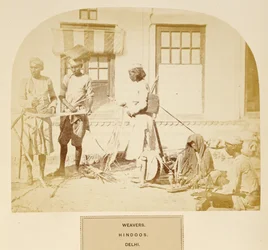 Weber, Hindus, Delhi, aus Die Völker Indiens, von J. Forbes Watson, veröffentlicht 1868