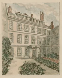 10 Nevills Court, Fetter Lane, Holborn, nach einer Skizze von 1890