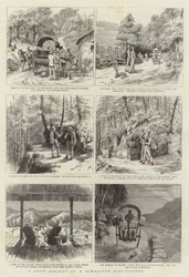 Ein Urlaubstag in einer Himalaya-Hill-Station (Gravur)