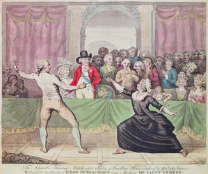 Ein Fechtduell im Carlton House in Anwesenheit des Prinzregenten zwischen dem Chevalier d