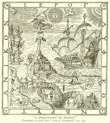 Ein Hieroglyph von Großbritannien