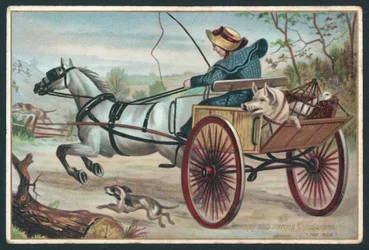 Ein frohes und freudiges Weihnachten - Viktorianische Grußkarte