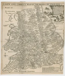 Eine neue und korrekte Karte der Straßen von England