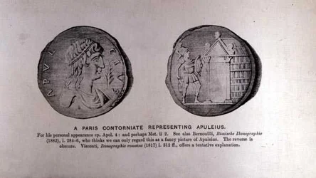 Ein Pariser Contorniate, das Apuleius darstellt (ca.124-170 n. Chr.)