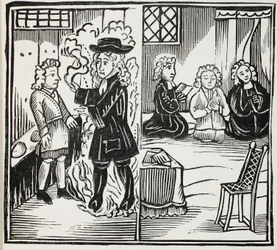 Eine schreckliche und zeitgemäße Warnung an junge Männer, Illustration aus Chap-books of the Eighteenth Century von John Ashton, veröffentlicht 1882