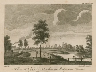 Ansicht von London von der Brücke bei Chelsea