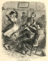 Eine Kartenspielrunde aufgelöst