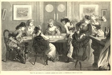 Ein modisches weibliches Faro-Bank