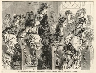 Eine modische Hochzeit; Unwürdiges Verhalten der eleganten Zuschauer