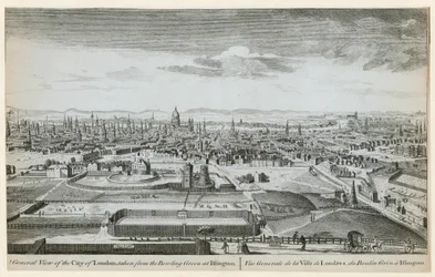 Allgemeine Ansicht von London vom Bowling Green in Islington