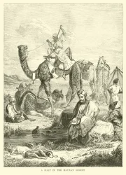 Ein Halt in der Hauran-Wüste