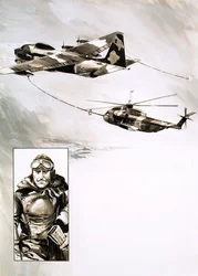 Ein Hubschrauber wurde während des Fluges betankt