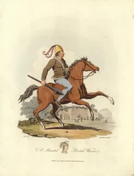 Ein berittener britischer Krieger