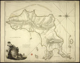 Eine neue und genaue Karte der Insel Carriacou in Westindien
