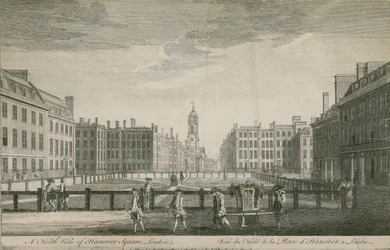 Eine Nordansicht des Hanover Square, London