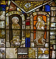 Heiliger Petrus und Heiliger Johannes; darüber das Gromwellkraut
